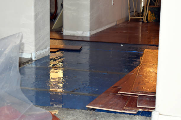 Professional Crawl Space Water Removal technician working in Devens, MA